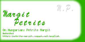 margit petrits business card